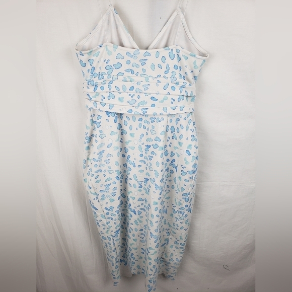 Asos Blue and White Spaghetti Strap Dress Sz 6 - Picture 6 of 10